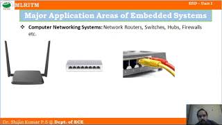 ESD UNIT 1 LECTURE 5_Major Application Areas of Embedded Systems