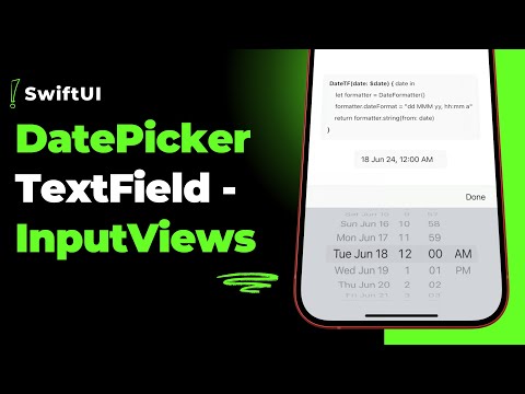 SwiftUI DatePicker TextField Input Views | Xcode 15 thumbnail