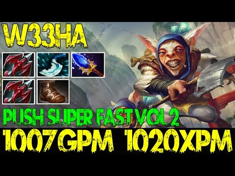 Meepo W33 MID | Fast Push 19 min | 1020XPM - 1007GMP | patch 7.01 Dota 2 Gameplay 2017