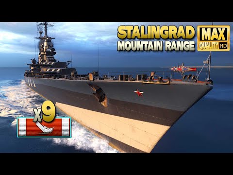 Cruiser Stalingrad: 9 ships destroyed - World of Warships