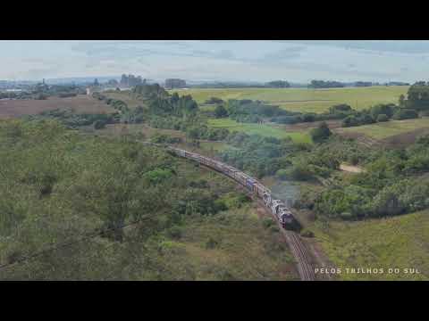 [DRONE] Trem partindo de Pedro Osório no interior do Rio Grande do Sul RUMO a Cruz Alta-RS!