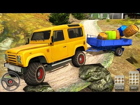 Offroad Cargo Trailer Jeep Uphill Prado Driver Simulator Gameplay