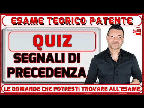 QUIZ PER ARGOMENTO: SEGNALI DI PRECEDENZA – DOMANDE MINISTERIALI DELL’ESAME TEORICO DELLA PATENTE