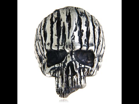 Ghiul Argint 925 Oxidat Wood Skull - Atitudine si Nonconformism