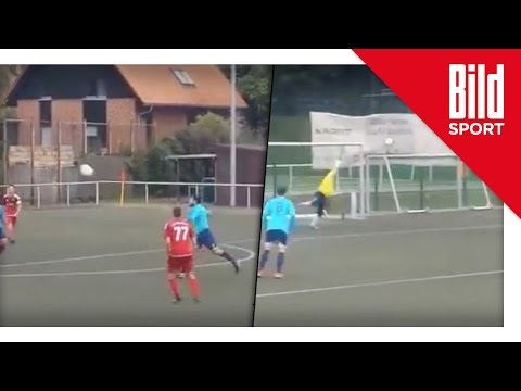Traumtor in Berliner Bezirksliga - Amir Mohra von BFC Tur Abdin / Latte Volley Tor