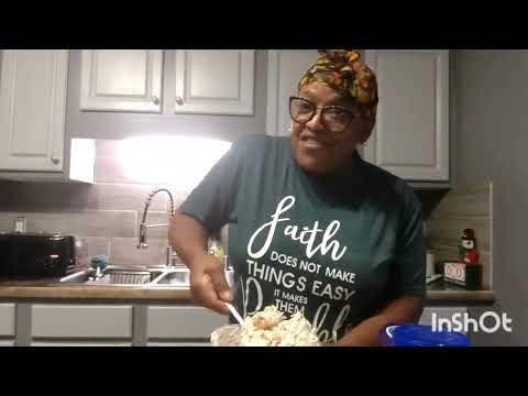 Chicken salad made with Sam's club rotisserie chicken/ Brandy Alexander cocktail.