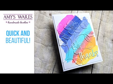 This couldn't be easier! Quick and Beautiful Embossed card! Great for batching!