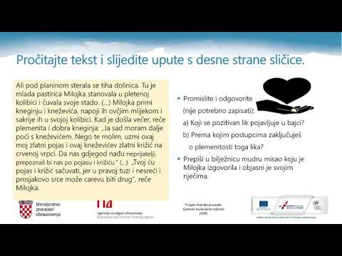 Hrvatski jezik, 7. r. OŠ - Ivana Brlić-Mažuranić, Priče iz davnine, 1. dio