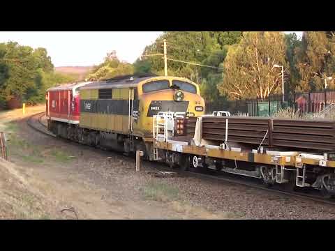 Squealing Rails! SSR rail train 3M40 departs Goulburn NSW 13-1-2023