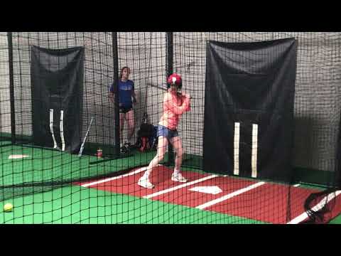 Lefty Strength soft toss @ FastPitch Plus Spring 2019 Alaina Miller