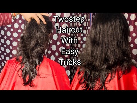 Two step hair cutting || easy trick for fast cutting || step by step hair cutting tutorial