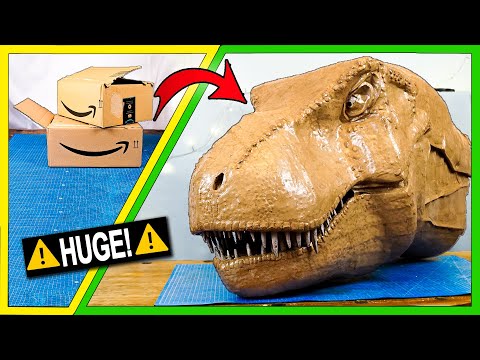 How to make a T-Rex out of CARDBOARD!