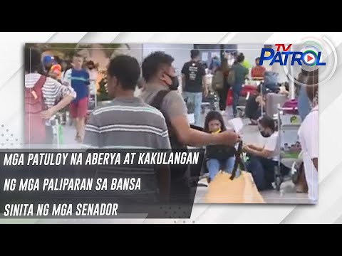 Mga patuloy na aberya at kakulangan ng mga paliparan sa bansa sinita ng mga Senador TV Patrol