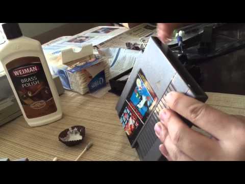 How to clean your NES cartridges with brass polish