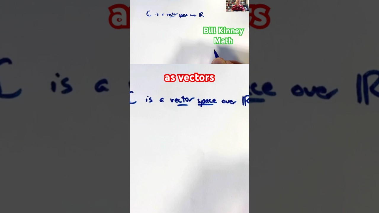 ℂ is a VECTOR SPACE over ℝ