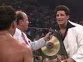 Disco Inferno rudely interrupts Dean Malenko's match to Dance. Malenko is furious (WCW)