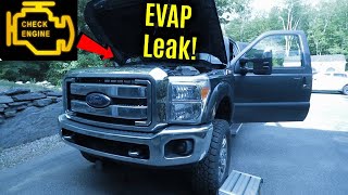 How to FIX 11-16 Ford F250 F350 EVAP Leak Check Engine DTC Code P0455 P0456 P0457