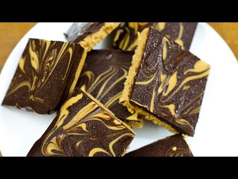 No Bake Chocolate Peanut Butter Bars Recipe - Eggless & Without Oven