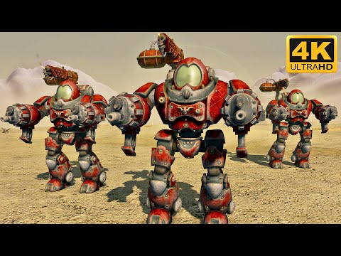 WARHAMMER 40K CINEMATIC BATTLE - Adeptus Mechanicus vs Orks (4K)