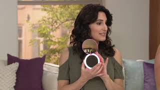 Fancii Lumi LED Lighted Compact 10x/1x Magnification Mirror on QVC