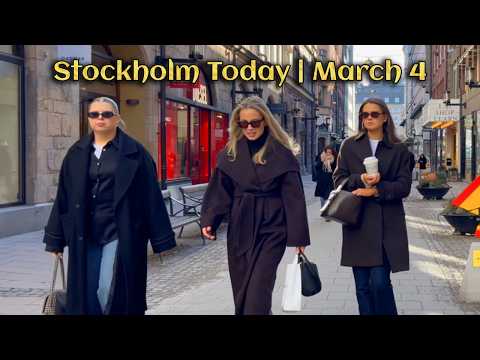 Stockholm Today – March 4 | City Walk 4K
