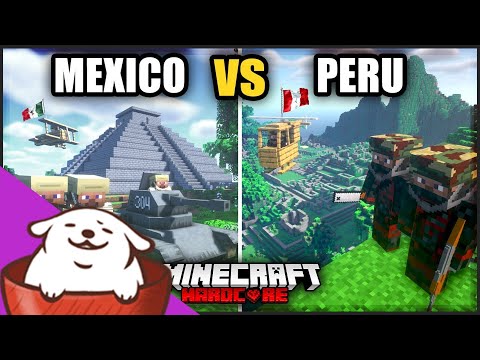 2Huntleo - Huntleo reacts to "100 players SIMULATE A WAR between MEXICO and PERU in Minecraft Hardcore!!"