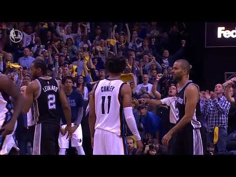 NBA, playoff 2017, Spurs vs. Grizzlies, Round 1, Game 4, Move 65, Mike Conley, 2 pointer