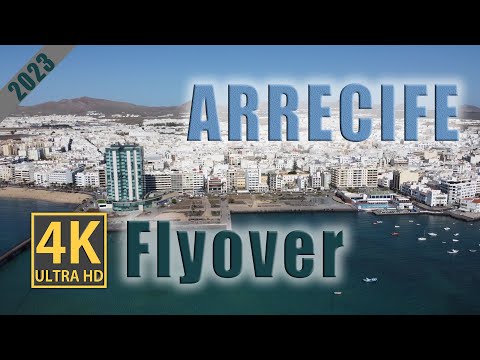 4k Flyover Arrecife, Lanzarote, Canary Islands 2023 (Ambient Drone Film)