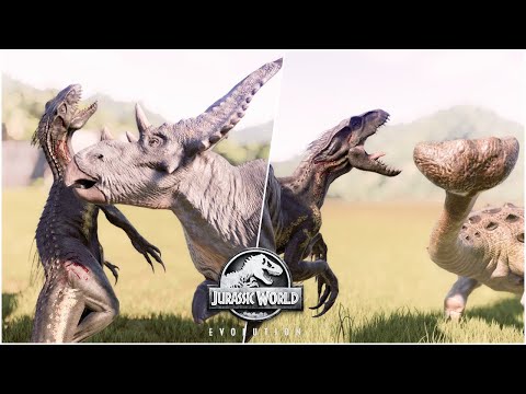 INDORAPTOR Death Animation vs All Dinosaurs - Part 1 | JURASSIC WORLD EVOLUTION