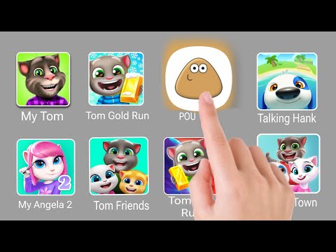 My Tom, Tom Gold Run, Talking Ginger, Talking Hank, Angela 2,POU,Tom Friends, Tom Time Rush