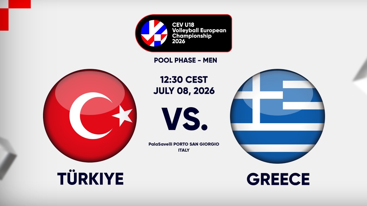 Full Match | Türkiye vs. Greece | CEV U18 Volleyball European Championship 2026 | Men