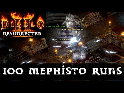 Diablo 2 Resurrected:  100 Hell Mephisto Runs Drop Highlights!!