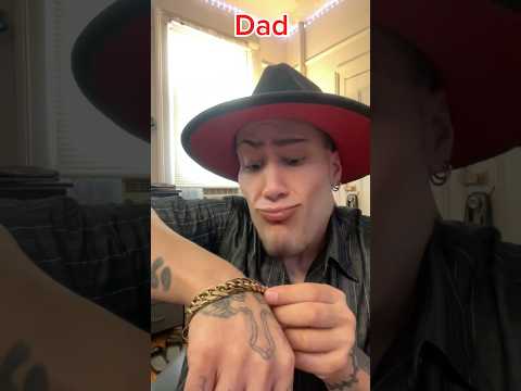 Dads new gold bracelet(fake gold)🤓🤣#funnyshorts #comedy #shorts