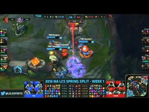 TSM vs TL - Game Ending Teamfight - W1D2 NA LCS Spring 2016 - League of Legends