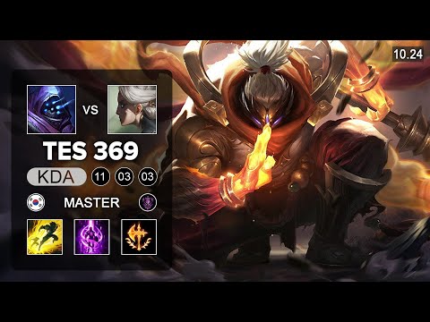 TES 369 Jax Top vs Camille - KR Master patch 10.24