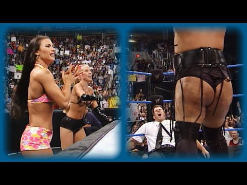 Rikishi & Too Cool vs. Right to Censor - Victoria & Mandy at ringside: SmackDown!, Sep. 14, 2000