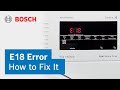 How to resolve a washing machine E18 error