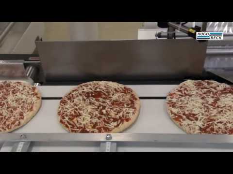 Verpacken von Tiefkühlpizza