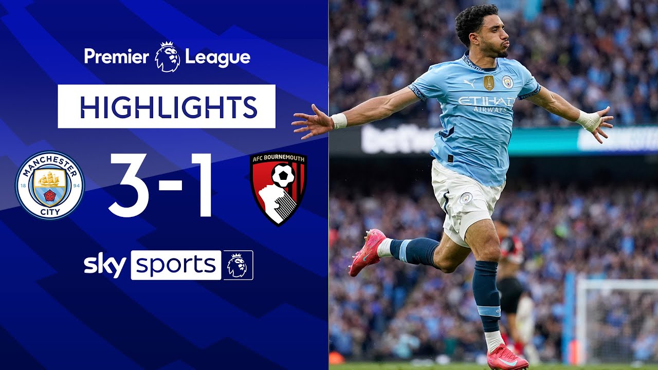 Marmoush scores a screamer! ☄️| Manchester City 3-1 Bournemouth | Premier League Highlights