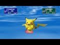 Pikachu LV20 Surf Knockdown Rhyhorn Pokemon Stadium