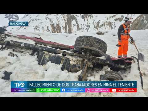 Codelco informa fallecimiento de dos trabajadores de empresa subcontratista de El Teniente tras alud