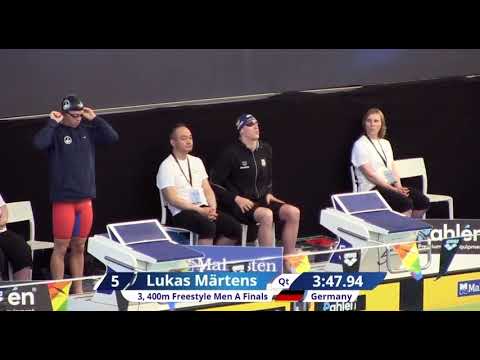 LUKAS MÄRTENS 400M FREESTYLE WORLD RECORD 3:39.96 !!!!