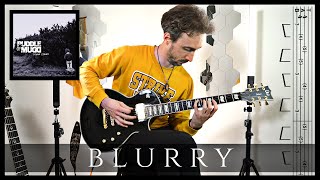 How to play BLURRY by Puddle of mudd | HARMONICS RIFF tutorial w/TABS