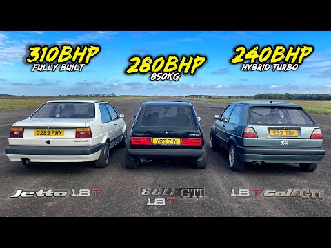 SLEEPER WARS.. 310HP JETTA vs 280HP MK1 GTI vs 240HP MK2 GTI