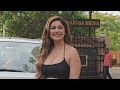 Kangana Sharma Looking Glamorous In Black Spotted In City