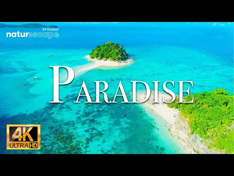 FLYING OVER PARADISE 4K - Scenic Relaxation Film with Ambient Sound (Philippines & Indonesia)