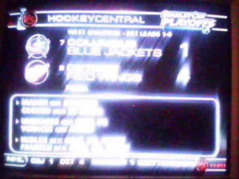 Red Wings vs Blue Jackets Game 1 Highlights 2009 Playoffs