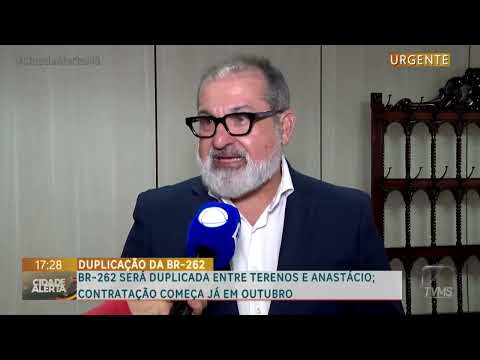 BR-262 será duplicada entre Terenos e Anastácio; contratação começa já em outubro