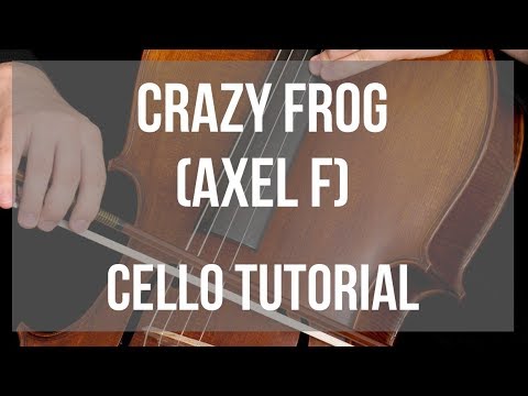 How to play Crazy Frog (Axel F) by Harold Faltermeyer on Cello (Tutorial)