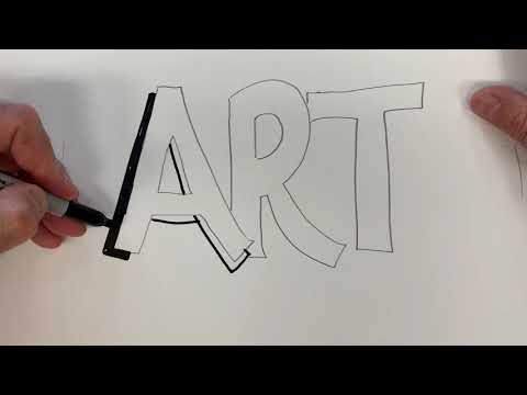 How to draw bubble letters or block letters